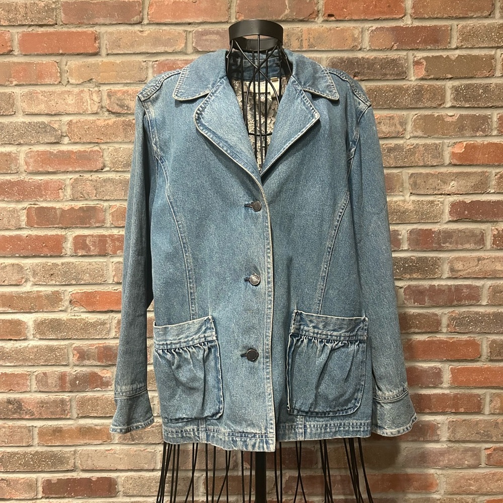 Vintage J. Jill “Out of the Blue” Denim Jacket/Blazer Size Large